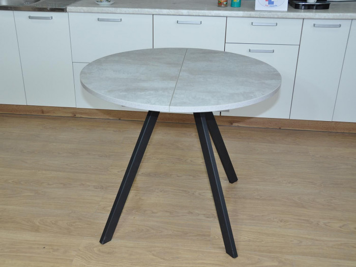 Стол обеденный Нарди Черный / Цемент светлый