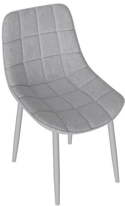 BOSTON Стул (Черный муар/Велюр V004 светло-серый)