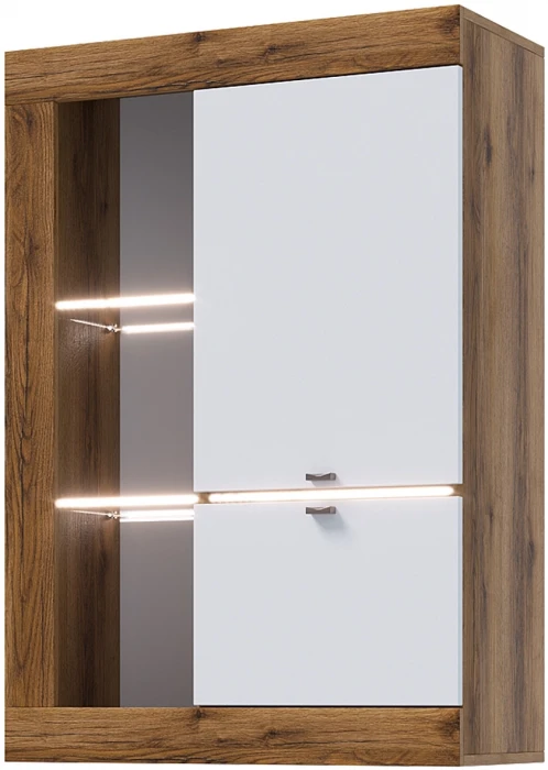 Прага Модульная Гостиная, вариант №3, Дуб Делано/Белый глянец