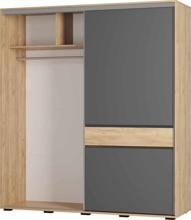 Шкаф-купе "Крафт-10" Крафт/Графит