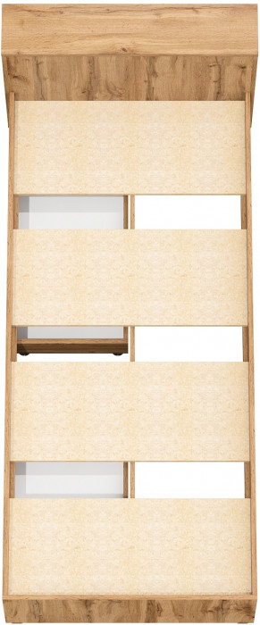 Ксения Кровать с ящиками 0900, цвет дуб вотан, ШхГхВ 96,4х221,6х72 см., сп.м. 900х2000 мм., без матраса, основание есть, универсальная сборка