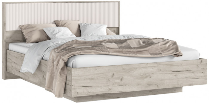 Кровать парящая с ортопед. основанием Марвэл 1,6м, Крафт серый/Кашемир