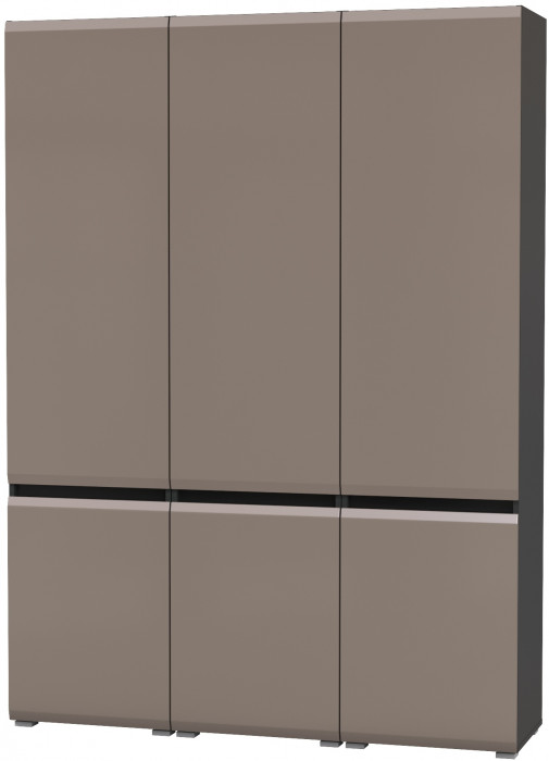 Сидней 13.200 Шкаф 3 штуки, корпус: антрацит/фасады: МДФ веллюто капучино
