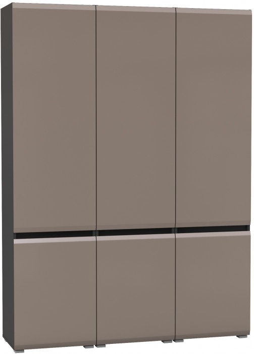 Сидней 13.200 Шкаф 3 штуки, корпус: антрацит/фасады: МДФ веллюто капучино