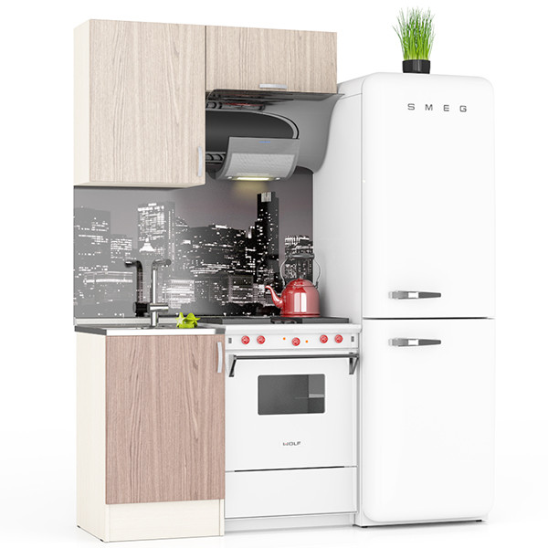 Кухня Мери 01 ШВ500+ШВв600+ШНМ500, дуб/ясень шимо светлый/ясень шимо тёмный