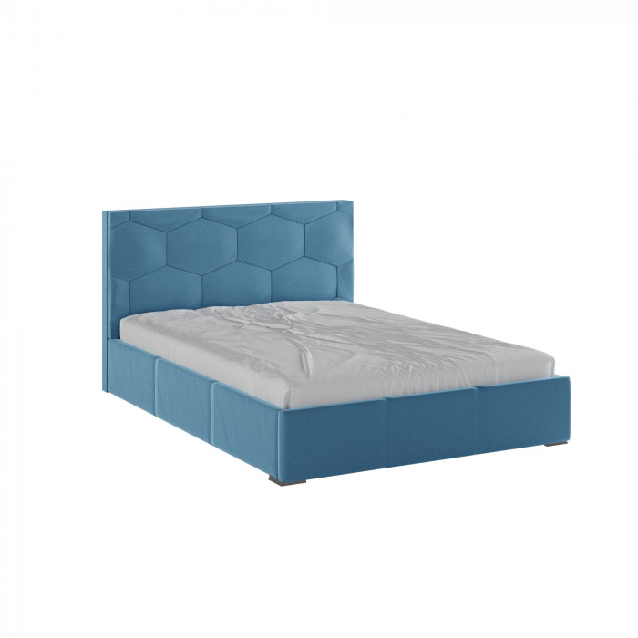 Манука Кровать интерьерная 140 светло-голубой, ПМ