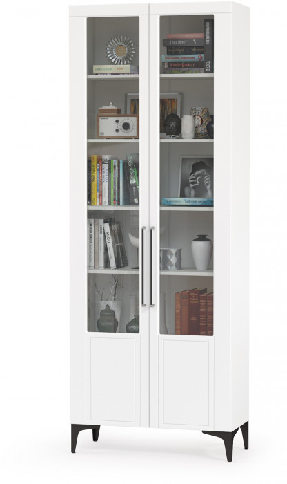 Валенсия Гостиная № 125, цвет ЛДСП белый шагрень/МДФ белый шагрень, ШхГхВ 405,4х38,4х225,2 см., универсальная сборка