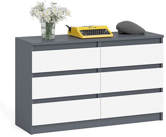 Мори Комод МК1200.6, графит/белый