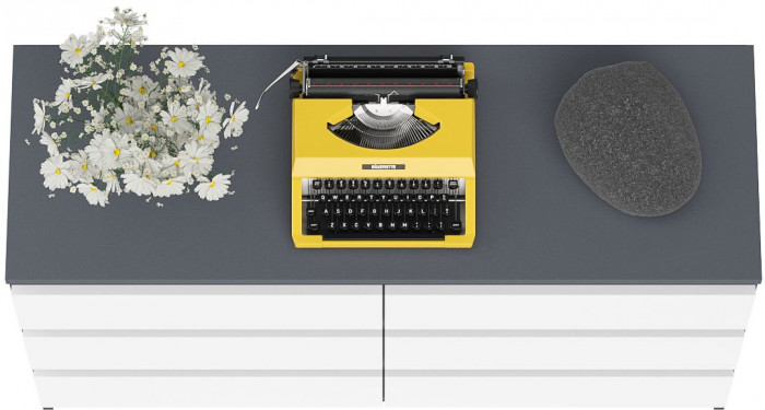 Мори Комод МК1200.6, графит/белый