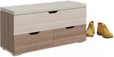 Диван 2-4201Тяс.темсв Флинт, цвет ясень шимо тёмный/ясень шимо светлый, ШхГхВ 100х37х47 см.