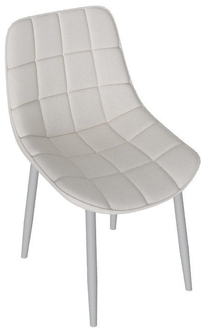 BOSTON Стул (Белый муар/Велюр V003 темно-серый)