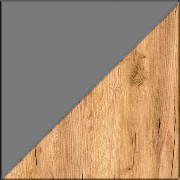 Октава 16.127 Тумба для обуви, серый графит/дуб крафт золотой/фасады МДФ серый графит