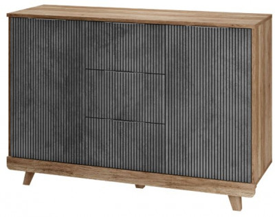 Комод &quot;Мегаполис&quot; КМ-15 Дуб каньон/M25 бетон графит