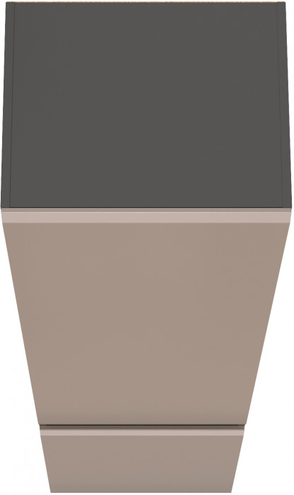 Сидней 13.200 Шкаф, цвет корпус: антрацит/фасады: МДФ веллюто капучино, ШхГхВ 50х41,3х205,2 см., универсальная сборка