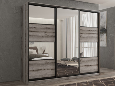 Шкаф-купе Кааппи 5 Эвок Окаменелый 180х45х230 см