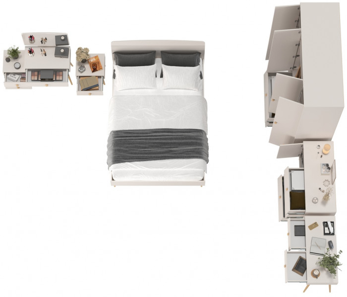 Афина Спальня 35-1400, кашемир серый