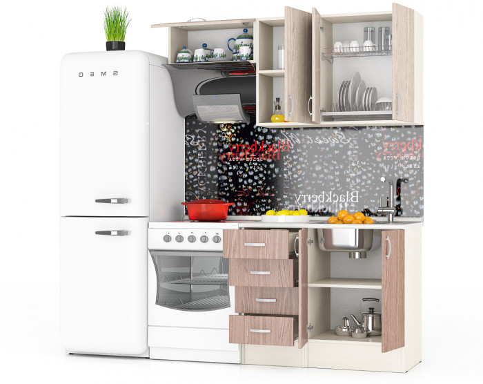 Кухня Мери 04 ШВ600+ШВ400+ШВв600+ШН600+ШН4Я400, дуб/ясень шимо светлый/ясень шимо тёмный