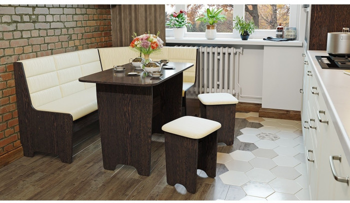 Техас Кухонный уголок Исп.2 (Венге/Кашемир коричневый)