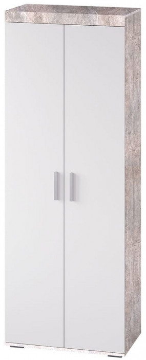 Шкаф для одежды Инстайл ШК-29, бетон/белый