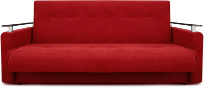 Раскладной диван-кровать, прямой, книжка, цвет красный, Милан Люкс 140