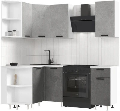 ЛДСП Кухня Рио NEW 2,0х1,3м бетон светлый/бетон темный (антарес)