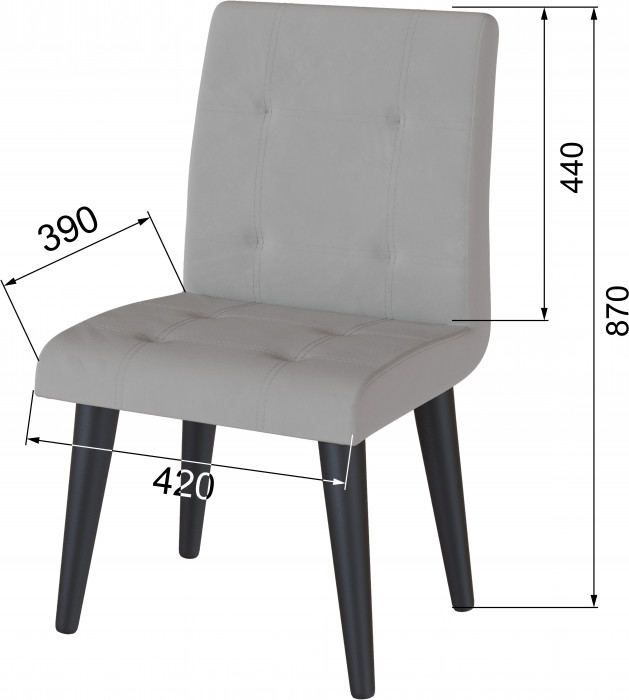 Стул Лилу светло-серый