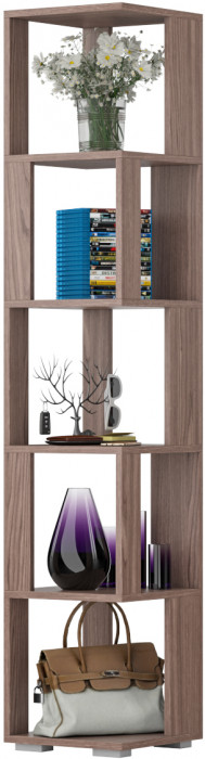 Стеллаж СВК, цвет ясень шимо тёмный, ШхГхВ 35х35х179 см.