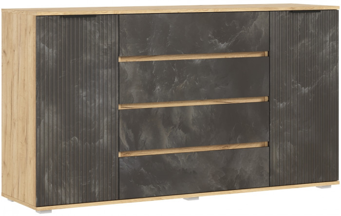 Модульная спальня Марвэл, Дуб крафт/Мальта грей