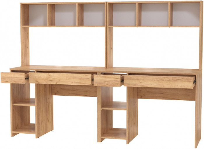 компьютерный стол Комфорт 12.77F + компьютерный стол Комфорт 12.77F, дуб крафт золотой