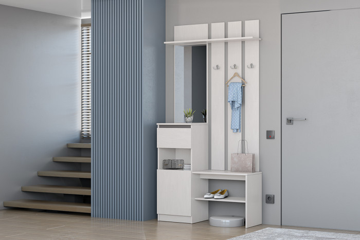 Кэт-1 Вешалка 1, Ясень анкор светлый/Графит