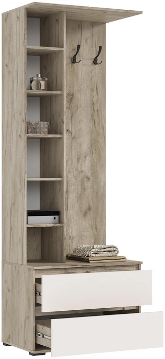 Прихожая Норд, Крафт серый/Кашемир