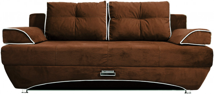 Диван Еврокнижка Валенсия коричневая