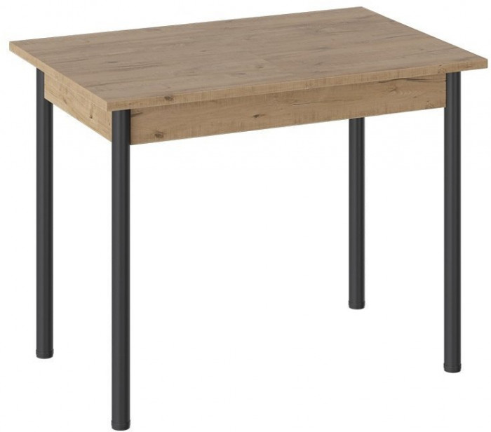 Родос Тип 1 стол с опорой d40 (Черный муар/Дуб Сонома)