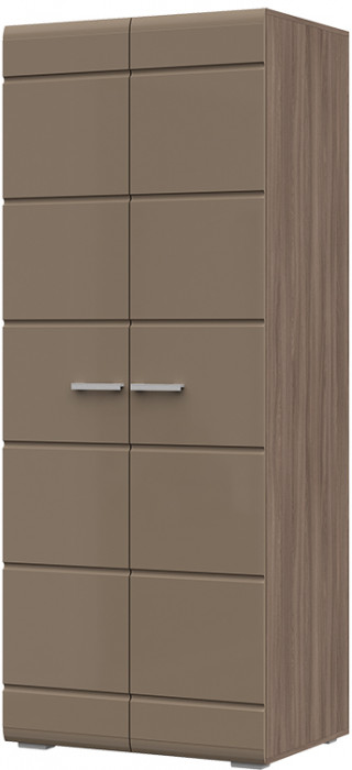 Симба шкаф 2-х створчатый (800*2000*570) ясень шимо темный/кофе с молоком