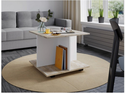 Журнальный стол Консул-10 Белый/Дуб Юкон