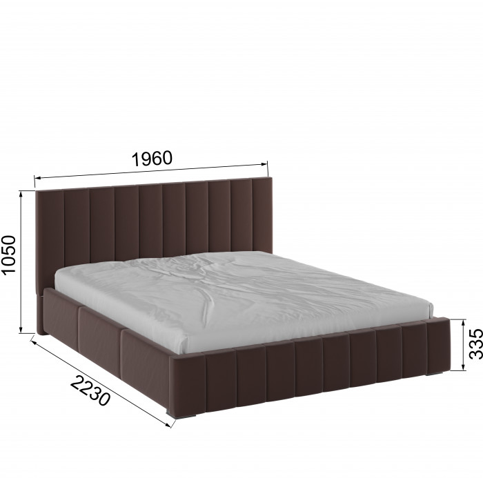 Нега Кровать интерьерная 180 коричневый, ПМ
