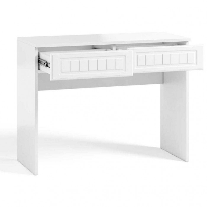 Стол с двумя ящиками Монако МН-18 белое дерево