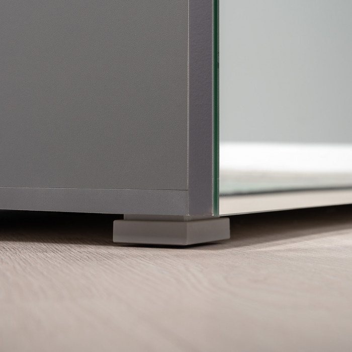 Октава Прихожая 30, цвет серый графит/дуб крафт золотой/фасады МДФ серый графит, ШхГхВ 193,7х35,4х197,6 см., универсальная сборка