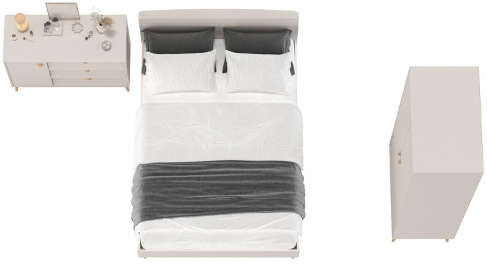 Афина Спальня 04-1400, кашемир серый