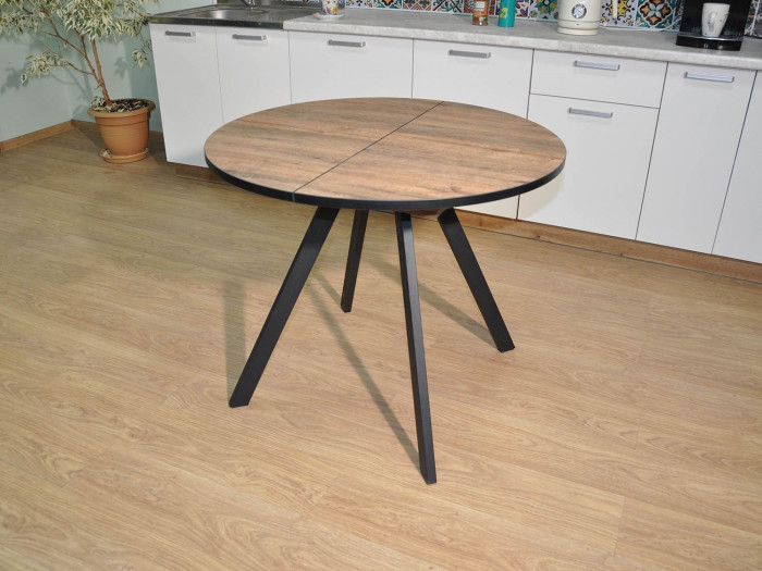 Обеденная группа Нарди / Стул Х 4 шт. / Дуб Веллингтон/черный / бид 10