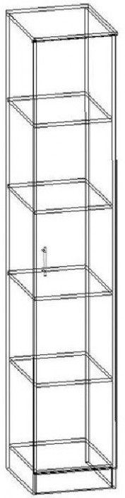 Шкаф Соло Эра (Вотан / Белый гладкий)