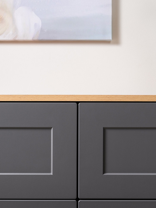 Остин 16.240 Комод, серый графит/дуб крафт золотой