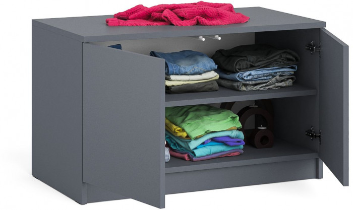 Мори Тумба/антресоль МА900.1, цвет графит, ШхГхВ 90,4х50,4х54,6 см., подходит для шкафа МШ900.1