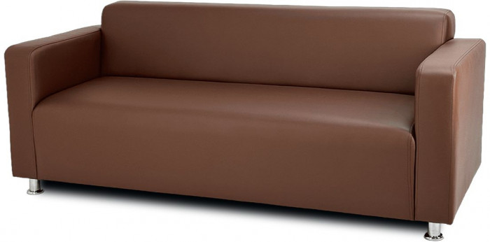 Диван прямой Томи, 160 см, экокожа, коричневый