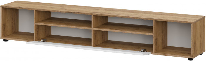 Тумба для ТВ Байкал, Дуб золотой, Белый матовый