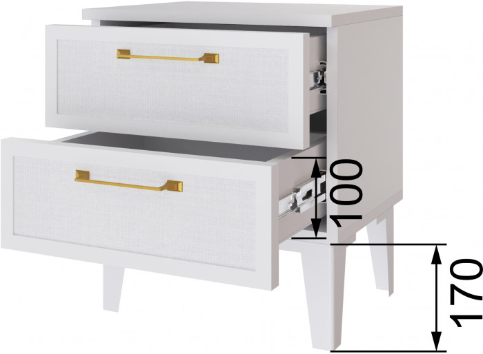 Толедо Тумба прикроватная ТТ-20 белый