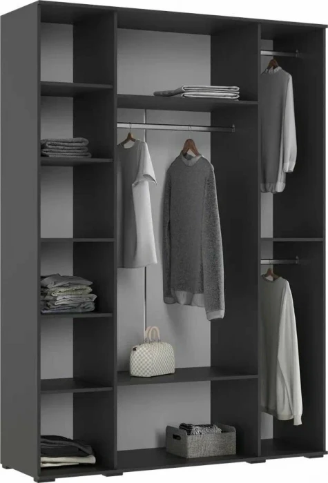Норд Композиция Шкафов (прямые + угловые), Графит/графит