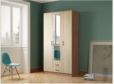 Трио Шкаф трёхдверный, ясень (Ясень шимо)