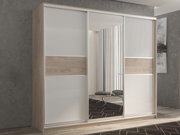 Шкаф-купе Кааппи 10 Кастелло Серый 210х45х230 см