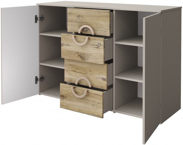 Комод 2 двери/4 ящика 